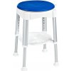 Ridder Stolička otočná, nastavitelná výška, biela/modrá A0050401