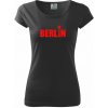 Berlin nápis veža Berliner Fernsehturm - Pure dámske tričko - L ( Čierna )