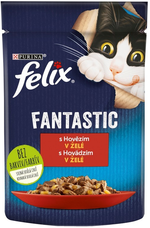 Felix cat Fantastic hovädzie v želé 85 g