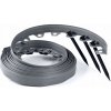 Záhradný obrubník trávnikový plast 20m / 4cm SIVÝ + kotvy
