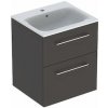 Kúpeľňová skrinka s umývadlom Geberit Selnova 55x50,2x65,2 cm v dekore láva mat 501.233.00.1