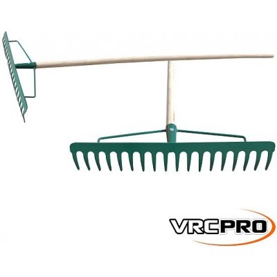 VRCPRO Hrable kovové spevnené 18 zubové drevená násada 150cm