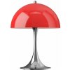 Louis Poulsen Prenosná lampa Panthella 250, chrome original opal red 5744613444