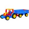 WADER | Traktor s prívesom 102 cm červený/modrý/žltý | 89066100
