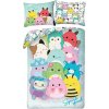 Halantex Obojstranné obliečky z mikrovlákna Squishmallows motív Squish Squad zipsové zapínanie 70x90 140x200