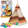 LEAN Toys Stan Tipi Indian Base pre deti + 60 loptičiek 155 cm