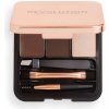 Makeup Revolution Brow Sculpt Kit sada pre dokonalé obočie Dark 2,2 g
