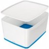 Leitz Úložný box s vekom MyBox, veľkosť L biela/modrá