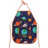 BELLATEX Zástěra dětská Adéla 37 × 47 cm ( 3-5 let ) 7850/088 vesmír
