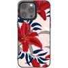 Picasee silikónový čierny obal pre Apple iPhone 15 Pro Max - Red Lily