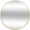ZRKADLO NÁSTENNÉ ZÁVESNÉ OKRÚHLE VEĽKÉ ZLATÝ KOVOVÝ RÁM Ø 70 cm