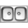STRONG StrongSinks S1 Drez Welland leštený nerez 780x480 dvojitý, horná montáž