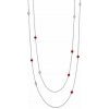 Swarovski e. extra dlhý náhrdelník Pure Lines, červený sen6007
