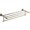 Sapho DIAMOND polička na uteráky s hrazdou 600mm, bronz 1318-14