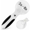 MAGNIFIER 095 Lupa na čítanie s LED osvetlením 5x-8x, biela