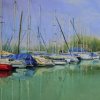 Silvia Habán - Jazero Balaton, Giclée tlač na plátno limitovaná edícia