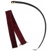 Hladký kožený bič s ružou Zalo & Upko Leather Soft Whip UPKO