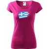 Grécko vlajka Pure dámske tričko Fuchsiová