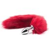 Zástrčka anale con coda Long Fox Tail rossa