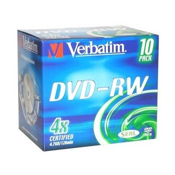 Verbatim DVD-RW 4,7GB 4x, 10ks