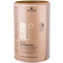 Schwarzkopf Blondme Color prémiový zosvetľujúci 9+ púder so zníženou prašnosťou pre profesionálne použitie Bond Enforcing (Premium Lightener 9+ Dust Free Powder) 450 g