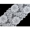 Elastická čipka / vsadka / behúň šírka 14 cm - 1 m 3 biela