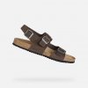 Dark brown men's sandals Geox Ghita - Men's hnedá 46 GEOX 8050036499431