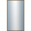 DANTIK - Zrkadlo v rámu, rozmer s rámom 50x90 cm z lišty Hliník hnedá (7269211)