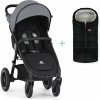 PETITE&MARS Kočík športový Street2 Air Black Ultimate Grey + PETITE&MARS fusak Jibot ZADARMO
