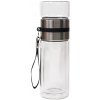Čajový infuser - dvojitostenná termo sklenená fľaša na čaj - strieborná - TEABEE - 300ml