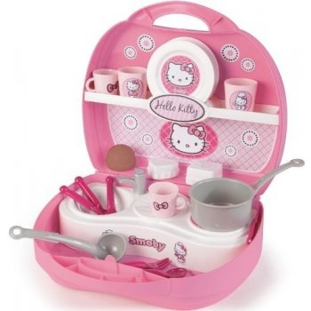 Smoby 24472 mini kuchynka Hello Kitty Cuisine v kufríku +20 doplnkov