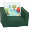 Mama Kiddies Jednolôžková rozkladacia pohovka- Mint Dino