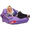 BEANBAG Sedací vak 189x140 comfort s popruhy violet