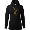 Volejbal zlatá - Mikina dámská Cape s kapucí - M ( Čierna )
