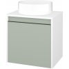 Dreja Skrinka pod umývadlo VISIT SZD 50 (umývadlo Circo) - N01 Biela lesk / Úchytka T33 - čierna mat / L20 Mint Grey vysoký lesk / Levé