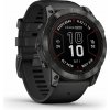 Garmin fenix 7X Pro - Sapphire Solar Edition - 51 mm - polymér vystužený vláknami - inteligentné hodinky s remienkom - silikónové - čierne - veľkosť zápästia: 127-210 mm - displej 3,556 cm (1,4