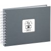 Hama album klasický špirálový FINE ART 24x17 cm, 50 strán, šedé, biele listy