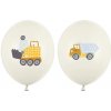 PartyDeco Balóniky latexové Stavebné vozidlá 30 cm
