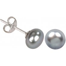 Jwl Jewellery náušnice s šedou perlou JL0029