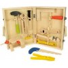 Bigjigs Toys Drevený kufrík s náradím, 13 ks