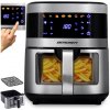 Fritéza bez tuku Air fryer Berdsen BD-656 strieborná