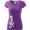 Husľový kľúč gitara - Dámske tričko Pure - M ( Fialová )