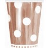Godan KELÍMKY papierové metalické Rose zlata s bodkami 266ml