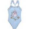 SunCity · Dievčenské jednodielne plavky s volánikmi Ľadové kráľovstvo - Frozen - motív Elsa EU 110 Svetlo modrá