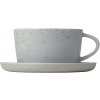 Blomus Šálka na kávu s podšálkou SABLO, sada 2 ks, 150 ml, sivá