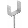 Domax PS zapustená pätka stĺpika typu U 150 x 150 140 U - 141 x 60 x 124 x 4.0 mm 6 ks