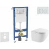 Geberit Duofix Set predstenovej inštalácie, klozetu Oudee a dosky softclose, tlačidlo Delta20, alpská biela SANI11CA31104