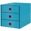 Zásuvkový box, laminovaný kartón, 3 zásuvky, LEITZ Cosy ClickStore, pokojná modrá