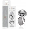 Intense - Metal Aluminum Anal Plug Heart White Size S - Análny Kolík