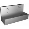 Sanela - Nerezový závesný žľab, dĺžka 1250 mm, 2 integrované elektroniky a termostatický ventil, 24 V DC
